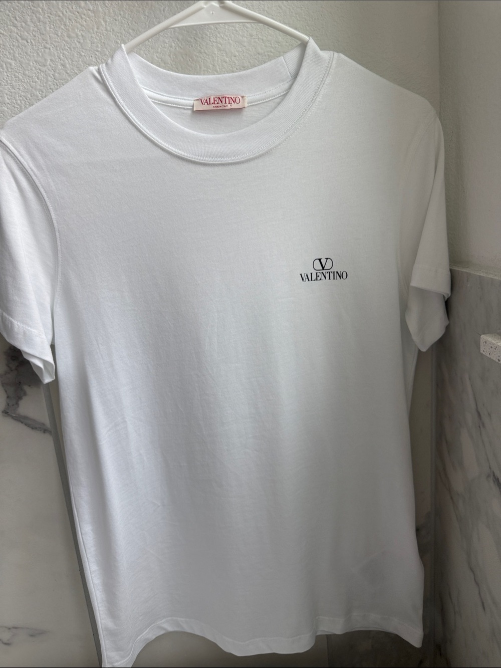 Valentino White Short-Sleeve Logo Tee